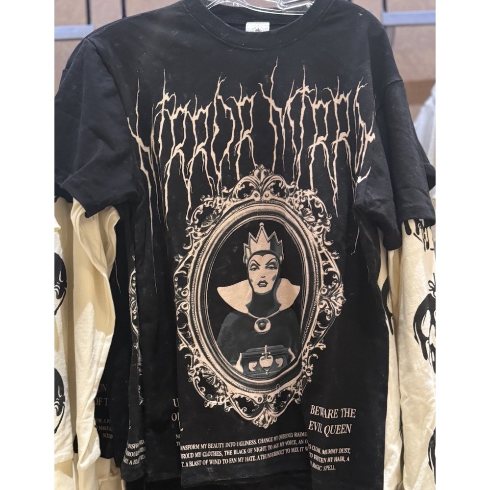 2026 Disney Parks Evil Queen Long Sleeve Shirt XS Vilains Snow White Drawfs